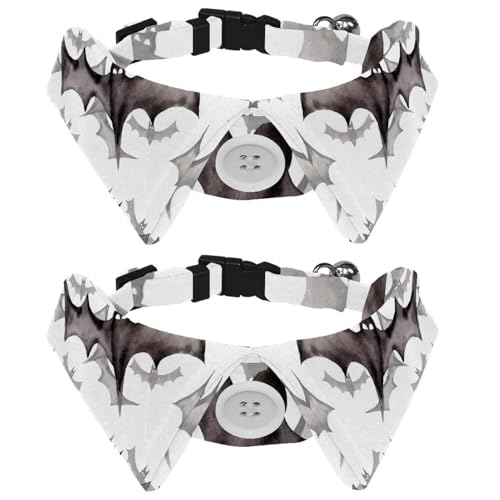 2 x Fliege für Katzen und Hunde, verstellbares Haustierhalsband, Fliege, Smoking, formelle Krawatte für Jungen, Mädchen, Welpen, Kätzchen, Hochzeit, Geburtstag, gruselige Halloween-Fliegende 2 x Fliege für Katzen und Hunde, verstellbares Haustierhalsband, Fliege, Smoking, formelle Krawatte für Jungen, Mädchen, Welpen, Kätzchen, Hochzeit, Geburtstag, gruselige Halloween-Fliegende von VAPOKF