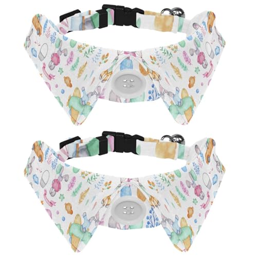 2 x Fliege für Katzen und Hunde, verstellbares Haustierhalsband, Fliege, Smoking, formelle Krawatte für Jungen, Mädchen, Welpen, Kätzchen, Hochzeit, Geburtstag, schönes Aquarell-Osterhase 2 x Fliege für Katzen und Hunde, verstellbares Haustierhalsband, Fliege, Smoking, formelle Krawatte für Jungen, Mädchen, Welpen, Kätzchen, Hochzeit, Geburtstag, schönes Aquarell-Osterhase von VAPOKF