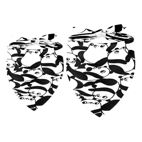 2 x Hundehalstuch, Cartoon-Panda-Motiv, rosa Wangen, für Mädchen, Jungen, Halstuch, Zubehör für kleine, mittelgroße und große Hunde, Welpen, Katzen, Haustiere 2 x Hundehalstuch, Cartoon-Panda-Motiv, rosa Wangen, für Mädchen, Jungen, Halstuch, Zubehör für kleine, mittelgroße und große Hunde, Welpen, Katzen, Haustiere von VAPOKF