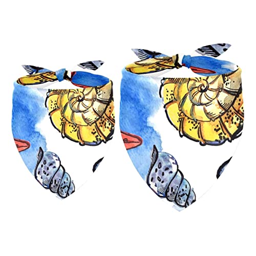 2er-Pack Hundehalstücher Aquarell Muschel Seestern Sheshll Mädchen-Jungen-Lätzchen, Hundeschal, Kopftuch, Zubehör für kleine, mittelgroße und große Hunde, Welpen, Katzen, Haustiere 2er-Pack Hundehalstücher Aquarell Muschel Seestern Sheshll Mädchen-Jungen-Lätzchen, Hundeschal, Kopftuch, Zubehör für kleine, mittelgroße und große Hunde, Welpen, Katzen, Haustiere von VAPOKF