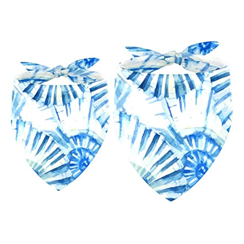 2er-Pack Hundehalstücher Aquarellblaue Muscheln Mädchen-Jungen-Lätzchen, Hundeschal, Kopftuch, Zubehör für kleine, mittelgroße und große Hunde, Welpen, Katzen, Haustiere 2er-Pack Hundehalstücher Aquarellblaue Muscheln Mädchen-Jungen-Lätzchen, Hundeschal, Kopftuch, Zubehör für kleine, mittelgroße und große Hunde, Welpen, Katzen, Haustiere von VAPOKF