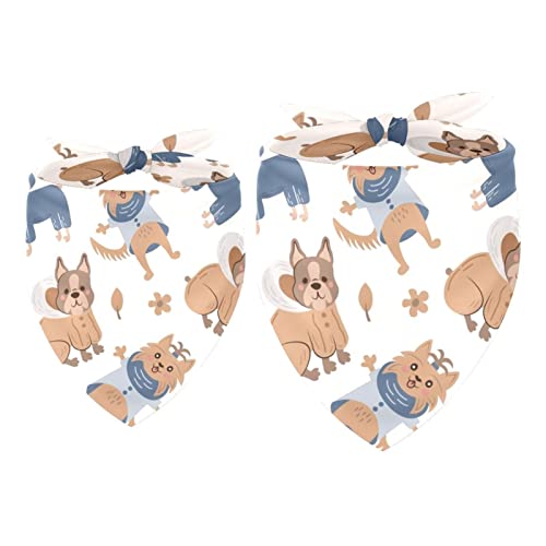 2er-Pack Hundehalstücher Cartoon-Hund im warmen Mantel Mädchen-Jungen-Lätzchen, Hundeschal, Kopftuch, Zubehör für kleine, mittelgroße und große Hunde, Welpen, Katzen, Haustiere 2er-Pack Hundehalstücher Cartoon-Hund im warmen Mantel Mädchen-Jungen-Lätzchen, Hundeschal, Kopftuch, Zubehör für kleine, mittelgroße und große Hunde, Welpen, Katzen, Haustiere von VAPOKF