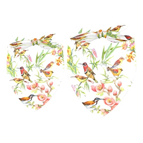2er-Pack Hundehalstücher Exotischer Vogel und rosa Kamelienblume Mädchen-Jungen-Lätzchen, Hundeschal, Kopftuch, Zubehör für kleine, mittelgroße und große Hunde, Welpen, Katzen, Haustiere 2er-Pack Hundehalstücher Exotischer Vogel und rosa Kamelienblume Mädchen-Jungen-Lätzchen, Hundeschal, Kopftuch, Zubehör für kleine, mittelgroße und große Hunde, Welpen, Katzen, Haustiere von VAPOKF
