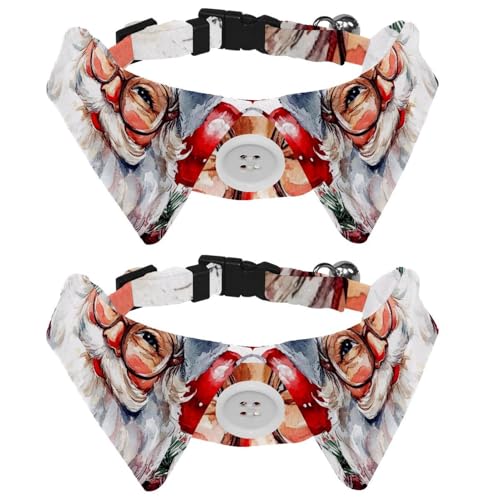 Fliege für Katzen und Hunde, verstellbar, für Jungen, Mädchen, Welpen, Kätzchen, Hochzeit, Geburtstag, Vintage, Weihnachten, Weihnachtsmann, 2 Stück Fliege für Katzen und Hunde, verstellbar, für Jungen, Mädchen, Welpen, Kätzchen, Hochzeit, Geburtstag, Vintage, Weihnachten, Weihnachtsmann, 2 Stück von VAPOKF
