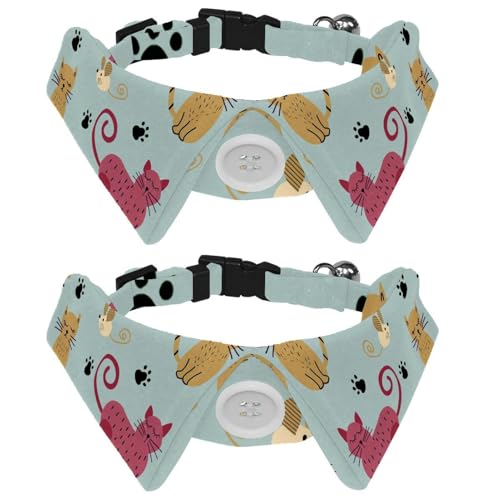 Fliege für Katzen und Hunde, verstellbar, für Jungen, Mädchen, Welpen, Kätzchen, Hochzeit, Geburtstag, niedliche Katze und Maus, 2 Stück Fliege für Katzen und Hunde, verstellbar, für Jungen, Mädchen, Welpen, Kätzchen, Hochzeit, Geburtstag, niedliche Katze und Maus, 2 Stück von VAPOKF
