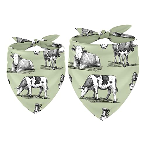 Hundehalstuch, Bauernhof, Kuh, hausgemachte Käse, Milch, Mädchen, Jungen, Lätzchen, Hundeschal, Zubehör für kleine, mittelgroße und große Hunde, Welpen, Katzen, Haustiere, 2 Stück Hundehalstuch, Bauernhof, Kuh, hausgemachte Käse, Milch, Mädchen, Jungen, Lätzchen, Hundeschal, Zubehör für kleine, mittelgroße und große Hunde, Welpen, Katzen, Haustiere, 2 Stück von VAPOKF