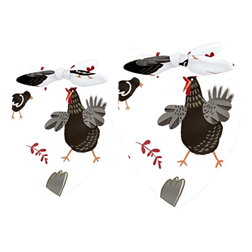 Hundehalstuch, Cartoon, Huhn, Vögel und Eier, Mädchen, Jungen, Lätzchen, Hundeschal, Zubehör für kleine, mittelgroße und große Hunde, Welpen, Katzen, Haustiere, 2 Stück Hundehalstuch, Cartoon, Huhn, Vögel und Eier, Mädchen, Jungen, Lätzchen, Hundeschal, Zubehör für kleine, mittelgroße und große Hunde, Welpen, Katzen, Haustiere, 2 Stück von VAPOKF