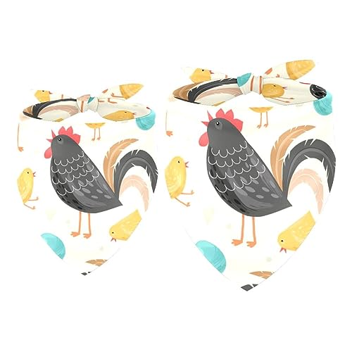 Hundehalstuch, Cartoon-Hahn, Henne, Vögel und Eier, Mädchen, Jungen, Haustier-Lätzchen, Hundeschal, Halstuch, waschbar, Bandanas, Zubehör für kleine, mittelgroße und große Hunde, Welpen, Katzen, Hundehalstuch, Cartoon-Hahn, Henne, Vögel und Eier, Mädchen, Jungen, Haustier-Lätzchen, Hundeschal, Halstuch, waschbar, Bandanas, Zubehör für kleine, mittelgroße und große Hunde, Welpen, Katzen, von VAPOKF