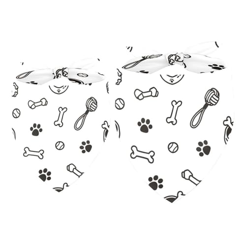 Hundehalstuch, Futternapf und Spielzeug, bedruckt, für Mädchen, Jungen, Lätzchen, Schal, Halstuch, Zubehör für kleine, mittelgroße und große Hunde, Welpen, Katzen, Haustiere, 2 Stück Hundehalstuch, Futternapf und Spielzeug, bedruckt, für Mädchen, Jungen, Lätzchen, Schal, Halstuch, Zubehör für kleine, mittelgroße und große Hunde, Welpen, Katzen, Haustiere, 2 Stück von VAPOKF