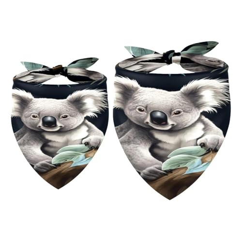 Hundehalstuch, Koala, Baby, Tier, Mädchen, Jungen, Haustier-Lätzchen, Halstuch, waschbar, Halstuch, Zubehör für kleine, mittelgroße und große Hunde, Welpen, Katzen, Haustiere, 2 Stück Hundehalstuch, Koala, Baby, Tier, Mädchen, Jungen, Haustier-Lätzchen, Halstuch, waschbar, Halstuch, Zubehör für kleine, mittelgroße und große Hunde, Welpen, Katzen, Haustiere, 2 Stück von VAPOKF