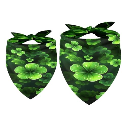 Hundehalstuch, Motiv: St. Patrick's Day, für Mädchen und Jungen, waschbar, Halstuch, Zubehör für kleine, mittelgroße und große Hunde, Welpen, Katzen, Haustiere, 2 Stück Hundehalstuch, Motiv: St. Patrick's Day, für Mädchen und Jungen, waschbar, Halstuch, Zubehör für kleine, mittelgroße und große Hunde, Welpen, Katzen, Haustiere, 2 Stück von VAPOKF