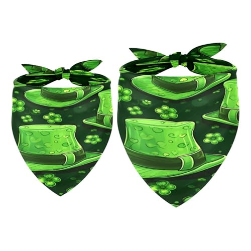 Hundehalstuch, Motiv: St. Patrick's Day, für Mädchen und Jungen, waschbar, Halstuch, Zubehör für kleine, mittelgroße und große Hunde, Welpen, Katzen, Haustiere, 2 Stück Hundehalstuch, Motiv: St. Patrick's Day, für Mädchen und Jungen, waschbar, Halstuch, Zubehör für kleine, mittelgroße und große Hunde, Welpen, Katzen, Haustiere, 2 Stück von VAPOKF