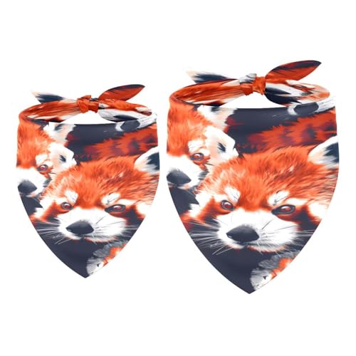 Hundehalstuch, Pandas, Tier, Mädchen, Jungen, Halstuch, Zubehör für kleine, mittelgroße und große Hunde, Welpen, Katzen, Haustiere, 2 Stück Hundehalstuch, Pandas, Tier, Mädchen, Jungen, Halstuch, Zubehör für kleine, mittelgroße und große Hunde, Welpen, Katzen, Haustiere, 2 Stück von VAPOKF