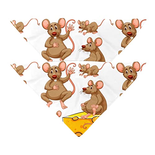 Hundehalstuch, Queue, Ratten, Maus, Käse, Scheiben, Mädchen, Jungen, Haustier-Lätzchen, Hundeschal, waschbar, Zubehör für kleine, mittelgroße und große Hunde, Welpen, Katzen, Haustiere, 2 Stück Hundehalstuch, Queue, Ratten, Maus, Käse, Scheiben, Mädchen, Jungen, Haustier-Lätzchen, Hundeschal, waschbar, Zubehör für kleine, mittelgroße und große Hunde, Welpen, Katzen, Haustiere, 2 Stück von VAPOKF