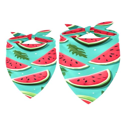 Hundehalstuch, Sommerfrucht, süße Wassermelone, für Mädchen und Jungen, waschbar, Halstuch, Zubehör für kleine, mittelgroße und große Hunde, Welpen, Katzen, Haustiere, 2 Stück Hundehalstuch, Sommerfrucht, süße Wassermelone, für Mädchen und Jungen, waschbar, Halstuch, Zubehör für kleine, mittelgroße und große Hunde, Welpen, Katzen, Haustiere, 2 Stück von VAPOKF