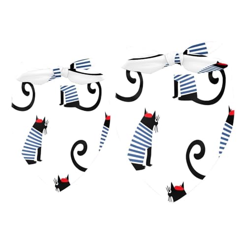 Hundehalstuch, französische Pariser Katze, Mädchen, Jungen, Halstuch, Zubehör für kleine, mittelgroße und große Hunde, Welpen, Katzen, Haustiere, 2 Stück Hundehalstuch, französische Pariser Katze, Mädchen, Jungen, Halstuch, Zubehör für kleine, mittelgroße und große Hunde, Welpen, Katzen, Haustiere, 2 Stück von VAPOKF