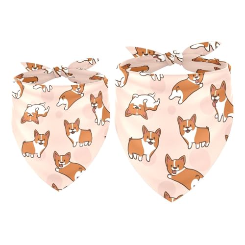 Hundehalstuch, niedlich, für Mädchen, Jungen, Halstuch, Zubehör für kleine, mittelgroße und große Hunde, Welpen, Katzen, Haustiere, 2 Stück von VAPOKF