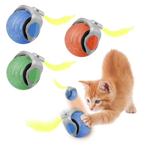 VAVPUP 3 Stück Katzenspielzeug,Wiederaufladbare Katzenballmit Schwanz,Intelligentes Interaktives Katzenspielzeug,Exquisite Rollende Katzenbälle für gelangweilte Hauskatzen und Kätzchen VAVPUP 3 Stück Katzenspielzeug,Wiederaufladbare Katzenballmit Schwanz,Intelligentes Interaktives Katzenspielzeug,Exquisite Rollende Katzenbälle für gelangweilte Hauskatzen und Kätzchen von VAVPUP