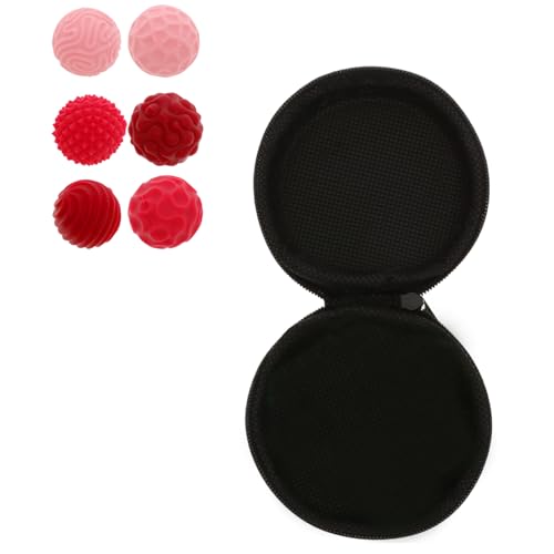 VAVPUP 6 Stück Magnetische Toys,Magnetische Sensorikbälle aus Silikon,Kompakt Magnetkugeln Stressball,Tragbar Silikon Sensorik Spielzeug(Rosa) von VAVPUP
