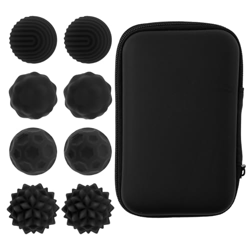 8 Stück Magnetische Bälle,Akupressur Ball aus Silikon,Kompakt Tragbares Motorikspielzeug mit Aufbewahrungsbox,Magnetische Toys mit Multi Textur,Silikon Sensorik Spielzeug(schwarz) von VAVPUP