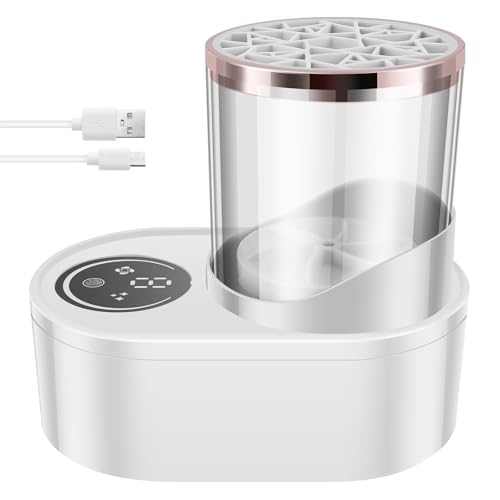 Elektrischer Pinselreiniger Make Up,3-in-1 Pinsel Reinigungswerkzeug,Effiziente Pinselreinigungsmaschine Zeitgesteuerter Automatischer Pinselreiniger,Make Up Pinsel Trockner,Make Up Trocken Halten Elektrischer Pinselreiniger Make Up,3-in-1 Pinsel Reinigungswerkzeug,Effiziente Pinselreinigungsmaschine Zeitgesteuerter Automatischer Pinselreiniger,Make Up Pinsel Trockner,Make Up Trocken Halten von VAVPUP
