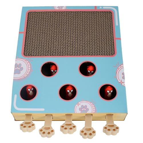 Katzenanreicherung Spielzeug kreatives Katzenspielspielzeug lustiges Katzenmolenspiel mit Katzenkratzer Interaktives Katzenpuzzlespielzeug für Innenkatzen zum Training reduzieren Langeweile(blau) von VAVPUP