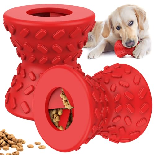 VAVPUP 2 Stück Hunde Puzzlespielzeug aus Gummi,Leckerli Spender, Interaktives Hundespielzeug mit langsamer Fütterung,Bissfestes Hundekauspielzeug für Welpen, kleine und mittelgroße Hunde(Rod) von VAVPUP