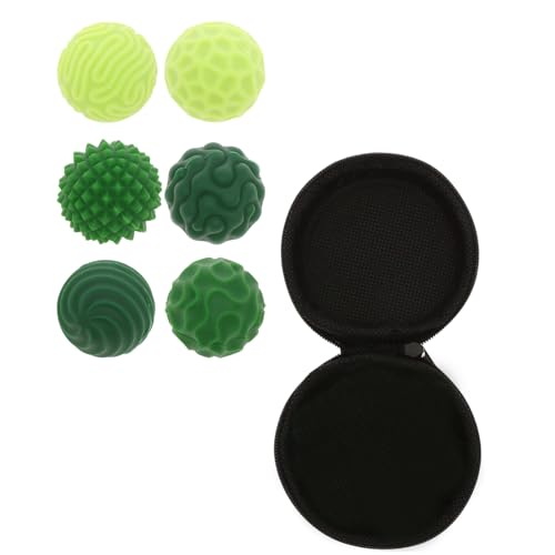 VAVPUP 6 Stück Magnetische Toys,Magnetische Sensorikbälle aus Silikon,Kompakt Magnetkugeln Stressball,Tragbar Silikon Sensorik Spielzeug(grün) von VAVPUP