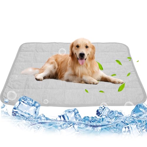 VAVPUP Kühlmatte für Hunde,Atmungsaktiv Selbst Kühlende Hundematte,Bequeme rutschfest Hunde Kühldecke,Tragbar Hundedecke für Zuhause Unterwegs oder imAuto,Maschinenwaschbar(110×140cm) von VAVPUP