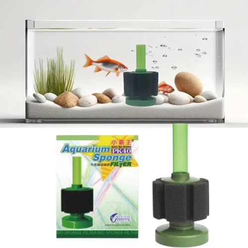 PetzLifeworld Bioschwammfilter für Aquarien, Schwarz mit Grün, 40 Stück von VAYINATO
