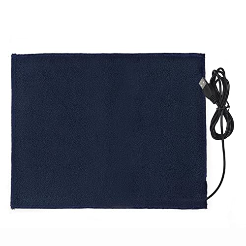 VAZZIC Heizkissen für Haustiere, Katzen, USB-Heizfolie, wasserdicht, elektrisches Tuch, Heizkissen, staubdicht, Haustier, Katze, Hund, Heizkissen, tragbares Heizkissen (Marineblau) von VAZZIC