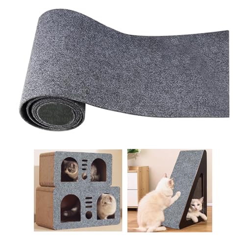 200cmx40cm Selbstklebend Kratzmatte Katze, DIY Kratzbrett Katze, Kratzschutz Sofa Katze, Kratzbrett Katzen kratzschutz, Katzenkratzmatte, AntiKratz Tape für Katzenständer, Holzgriff, Katzenturm von VCANIVR