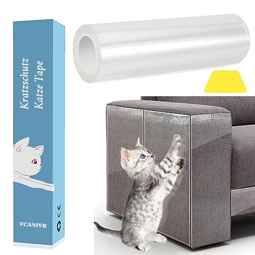 VCANIVR Katze Kratzschutz Verbreitern 30cm*3m, Anti Kratz Folie, Sofa Transparent Kratzschutz Pad Möbelschoner Katze Möbelschutz Kratzpads für Möbel Couch Tür Wand Kratzabwehr von Katzen Hunde von VCANIVR