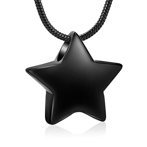 Einäscherungsschmuck kleiner Stern Charme Anhänger Edelstahl Urne Halskette für Asche Memorial für Frau Geschenke für Frauen Männer von VCCWYQK