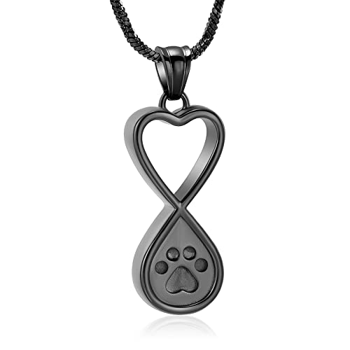 Infinity Love Pet Einäscherungsschmuck für Asche von Hund/Katze Funeral Keepsake Urn Necklace Anhänger Memorial Jewellery von VCCWYQK