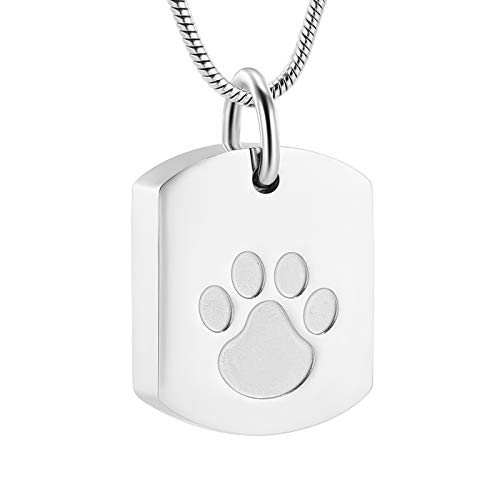 VCCWYQK Urnen-Halskette für Asche für Haustiere, Gedenk-Anhänger, Aschehalter, Andenken, Schmuck für Asche für Hund und Katze, Gedenkgeschenke (B) von VCCWYQK