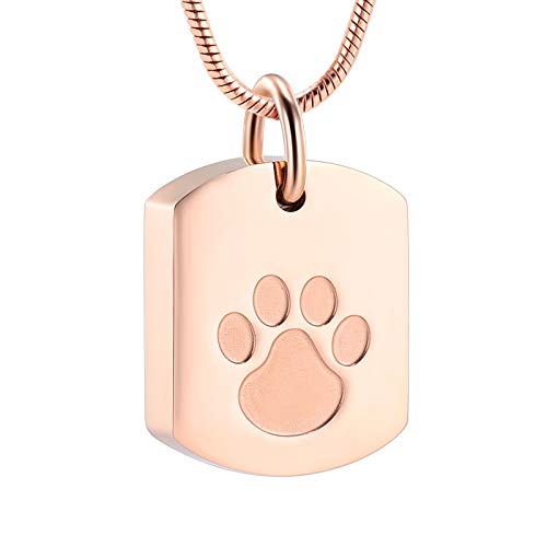 VCCWYQK Urnen-Halskette für Asche für Haustiere, Gedenk-Anhänger, Aschehalter, Andenken, Schmuck für Asche für Hund und Katze, Gedenkgeschenke (D) von VCCWYQK