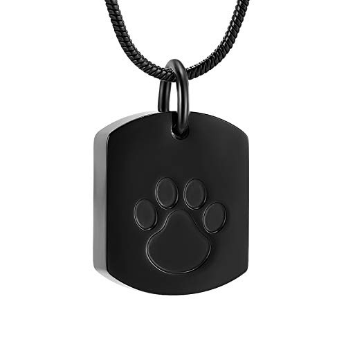 VCCWYQK Urnen-Halskette für Asche für Haustiere, Gedenk-Anhänger, Aschehalter, Andenken, Schmuck für Asche für Hunde, Katzen, Gedenkgeschenke (A) von VCCWYQK
