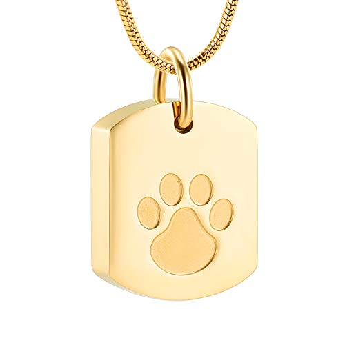 VCCWYQK Urnen-Halskette für Asche für Haustiere, Gedenk-Anhänger, Aschehalter, Andenken, Schmuck für Asche für Hunde, Katzen, Gedenkgeschenke (C) von VCCWYQK