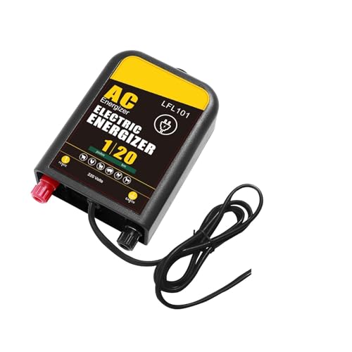 VCHICS Elektrozaun, 10/20 km Elektrozaunrät Vieh Hochspannungsimpulsregler Wasserdichter Elektrozaun for flülfarmtiere Einsatz in Haushalt und Garten(20km) von VCHICS
