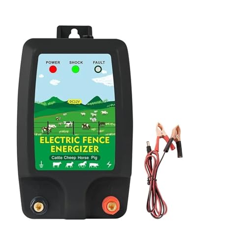 VCHICS Elektrozaun, Zaun Vieh Elektronische Zaun Ranch Zucht Intelligente Puls Hohe Spannung Elektronische Zaun System Host Erreger Einsatz in Haushalt und Garten(Without Output line) von VCHICS