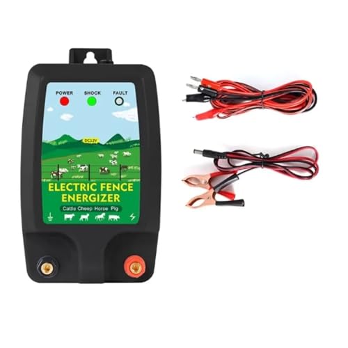 VCHICS Elektrozaun, Zaun Vieh Elektronische Zaun Ranch Zucht Intelligente Puls Hohe Spannung Elektronische Zaun System Host Erreger Einsatz in Haushalt und Garten(with Output line) von VCHICS