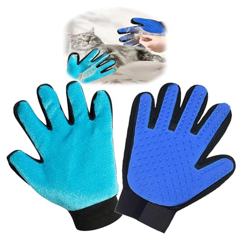 VCZONE 2 in 1 Katzenpflege-Handschuh, doppelseitige Verwendung Tierhaarentferner Handschuh, 1 Seite ist sanfte Fellpflege für Hunde, Katzen, die andere ist effektiver Haarentferner für Möbel, Kleidung VCZONE 2 in 1 Katzenpflege-Handschuh, doppelseitige Verwendung Tierhaarentferner Handschuh, 1 Seite ist sanfte Fellpflege für Hunde, Katzen, die andere ist effektiver Haarentferner für Möbel, Kleidung von VCZONE