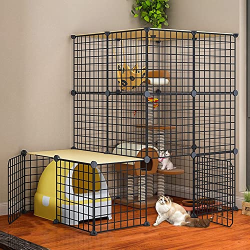 VDLLQYN, Katzenkäfige for den Innenbereich, groß, Katzenkäfig, Laufstall for Haustiere, Laufstall for Hunde, for Katzen im Innenbereich, Metallgehege, Netz, Übung, Hof, Zaun, Käfig, Kleiner Käfig mit VDLLQYN, Katzenkäfige for den Innenbereich, groß, Katzenkäfig, Laufstall for Haustiere, Laufstall for Hunde, for Katzen im Innenbereich, Metallgehege, Netz, Übung, Hof, Zaun, Käfig, Kleiner Käfig mit von VDLLQYN