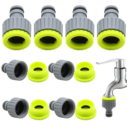 VEGCOO 8 Stück Garten Wasserhahn Adapter Bewässerungsanschlüsse Set 1/2 Zoll 3/4 Zoll Gartenschlauch Verbinder Outdoor Bewässerungszubehör Wasserkran Adapter für Pflanzenbewässerung VEGCOO 8 Stück Garten Wasserhahn Adapter Bewässerungsanschlüsse Set 1/2 Zoll 3/4 Zoll Gartenschlauch Verbinder Outdoor Bewässerungszubehör Wasserkran Adapter für Pflanzenbewässerung von VEGCOO