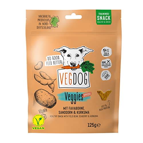 VEGDOG VEGGIES immune Hunde Snacks, vegane Leckerlis, getreidefreie hypoallergene Hundekekse. 10x 125 gr, Belohnung für Allergiker VEGDOG VEGGIES immune Hunde Snacks, vegane Leckerlis, getreidefreie hypoallergene Hundekekse. 10x 125 gr, Belohnung für Allergiker von VEGDOG