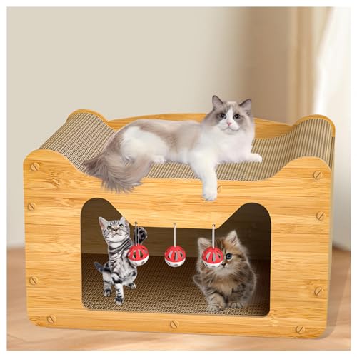 Katzen KratzmöBel Sogar EIN Kratzbaum Ist EIN Katzennest, Katzenhaus Holz Gratis Glockenball Bei Bestellung, KratzmöBel Katze KatzenhüTte FüR DraußEn von VEIEFJXN