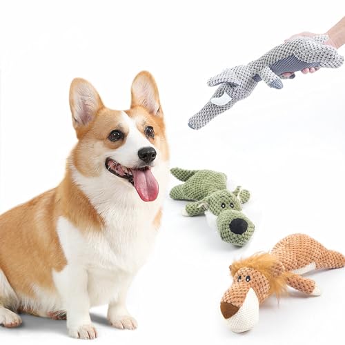 VEIYI Hundespielzeug, Kauspielzeug Hunde, Plüsch Hundespielzeug für Welpen, Interaktiver Kauspielzeug für Große und Mittlere Hunde, Zahnreinigung, Löwe (1-TLG) von VEIYI