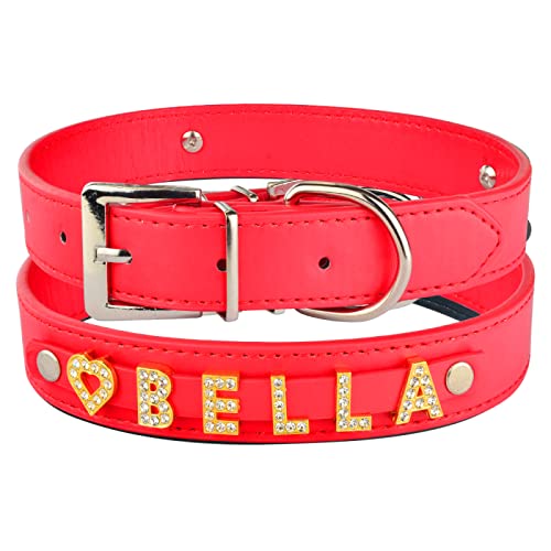 DIY Haustier Hundehalsbänder Charms Personalisiertes Halsband Halsband Welpe Katze Halskette Benutzerdefinierte Katze Hund Name,rotes Gold,S DIY Haustier Hundehalsbänder Charms Personalisiertes Halsband Halsband Welpe Katze Halskette Benutzerdefinierte Katze Hund Name,rotes Gold,S von VEKETE