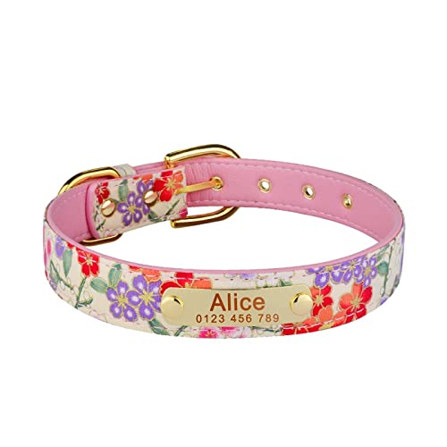 Einstellbares, Individuell Graviertes Namenshalsband, Personalisierbar, Klein, Groß, Hundehalsband, Produkt, Hundehalsbänder, Jungen-Mädchen, Unisex-Hundehalsband,Pinke Blume,XS Einstellbares, Individuell Graviertes Namenshalsband, Personalisierbar, Klein, Groß, Hundehalsband, Produkt, Hundehalsbänder, Jungen-Mädchen, Unisex-Hundehalsband,Pinke Blume,XS von VEKETE
